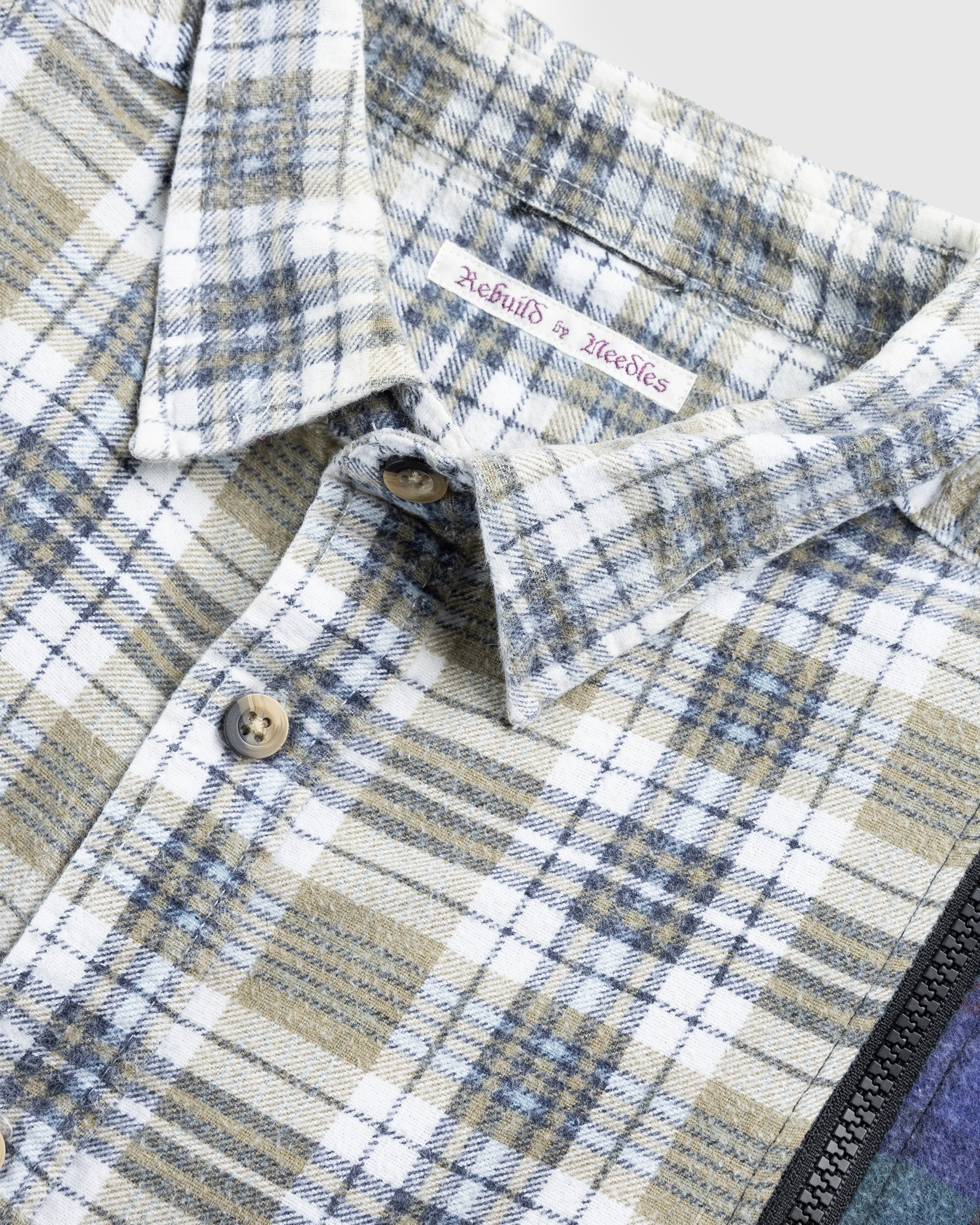 Needles – Flannel Shirt -> 7 Cuts Zipped Wide Shirt | Highsnobiety